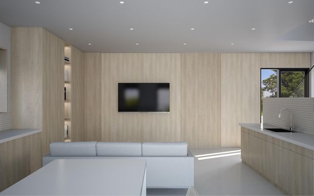 Interior, Living room, Recessed Lighting