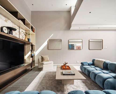 Interior, Living room, Recessed Lighting
