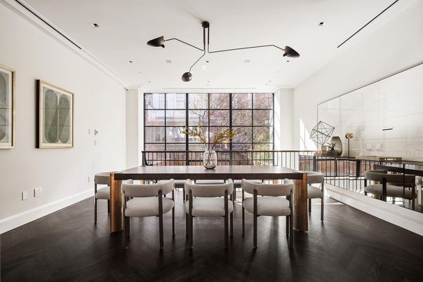 Dining room, Interior, Wood Texture Flooring