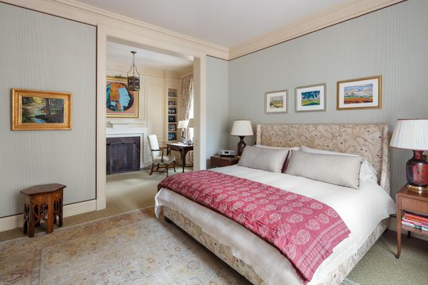 Bedroom, Fireplace, Interior