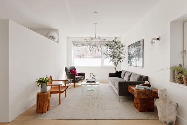 Interior, Living room, Pendant Lights, Wood Texture Flooring