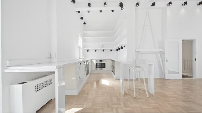 Interior, Kitchen, Wood Texture Flooring