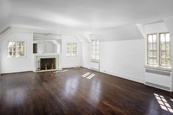Empty room, Fireplace, Interior, Wood Texture Flooring