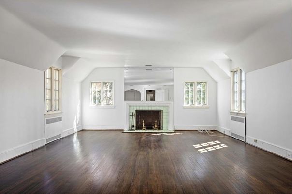 Empty room, Fireplace, Interior, Wood Texture Flooring