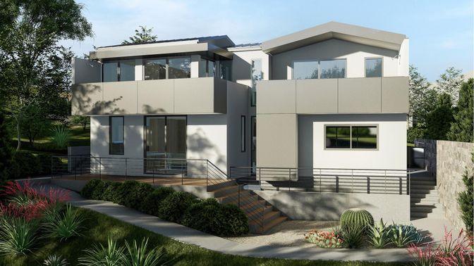 Exterior, Facade, Modern
