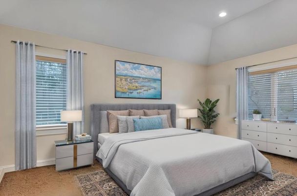 Bedroom, Interior, Recessed Lighting