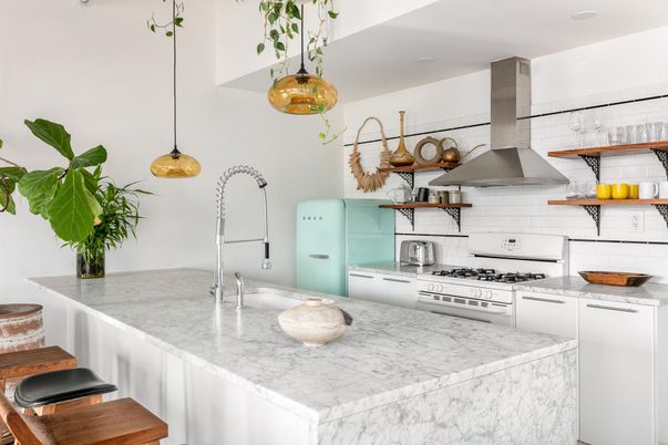 Interior, Kitchen, Pendant Lights, Stainless Steel Appliances