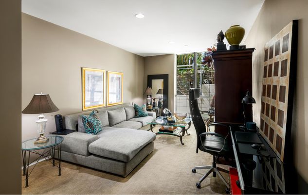 Home Office, Interior, Living room, Recessed Lighting