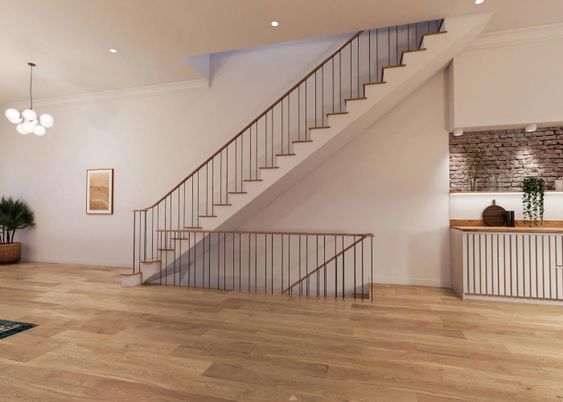 Interior, Pendant Lights, Recessed Lighting, Wood Texture Flooring