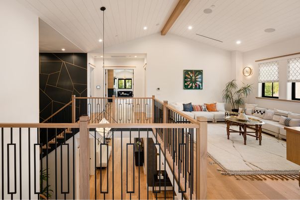 Interior, Living room, Recessed Lighting, Wooden Beams, Wood Texture Flooring