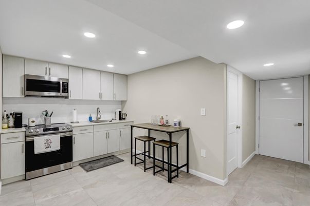 Interior, Kitchen, Recessed Lighting, Stainless Steel Appliances
