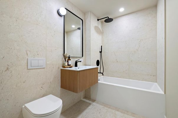 Bathroom, Interior, Recessed Lighting