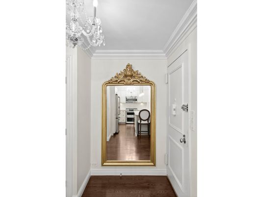 Chandelier, Interior, Kitchen, Stainless Steel Appliances, Wood Texture Flooring