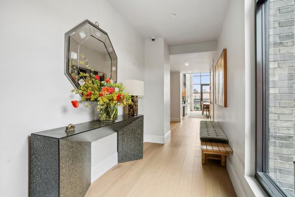 Interior, Recessed Lighting, Stone Walls, Wood Texture Flooring