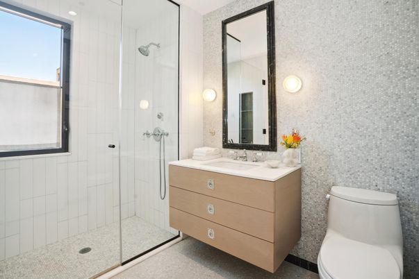Bathroom, Dual Sink Vanities, Glass Shower, Interior