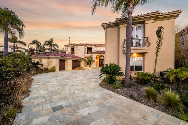 Attached, Backyard, Exterior, Facade, Mediterranean