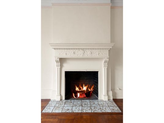 Fireplace, Interior, Wood Texture Flooring
