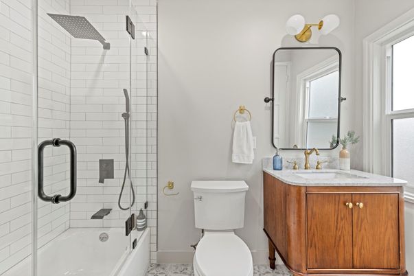 Bathroom, Glass Shower, Interior, Marble