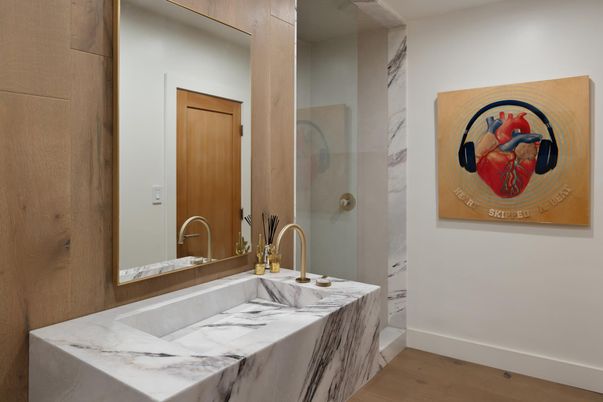 Bathroom, Interior, Wood Texture Flooring