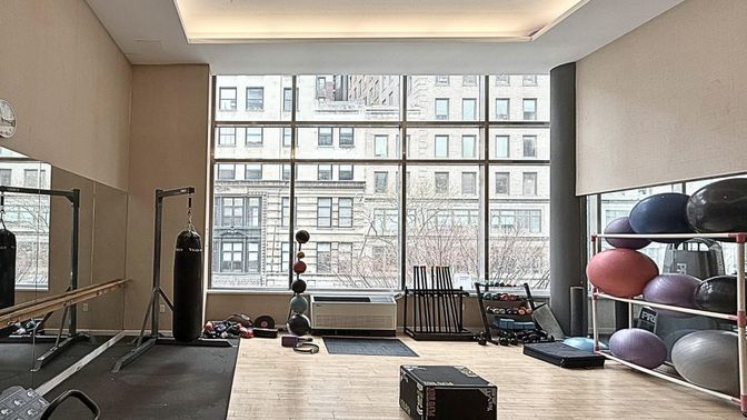 Fitness Equipment, Interior, Wood Texture Flooring