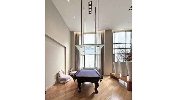 Billiard Table, Game Room, Interior, Wood Texture Flooring