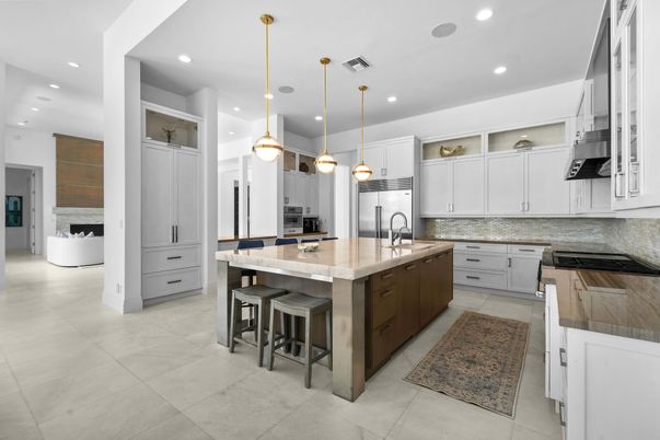Interior, Kitchen, Pendant Lights, Recessed Lighting, Stainless Steel Appliances