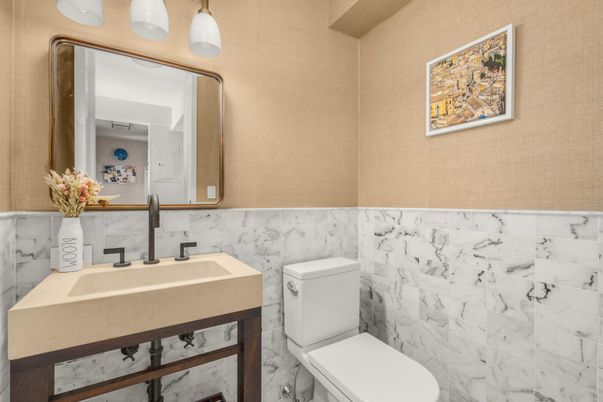 Bathroom, Interior, Marble Walls