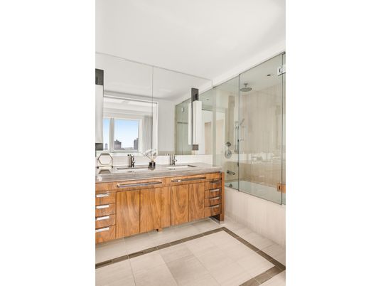 Bathroom, Dual Sink Vanities, Glass Shower, Interior