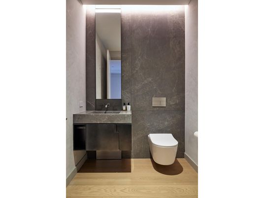 Bathroom, Interior, Wood Texture Flooring