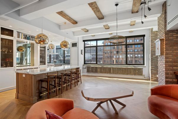 Interior, Pendant Lights, Recessed Lighting, Stone Walls, Wooden Beams, Wood Texture Flooring