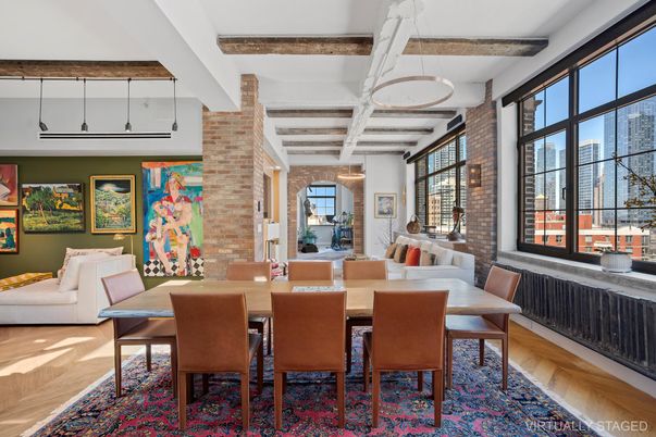 Dining room, Interior, Stone Walls, Wooden Beams, Wood Texture Flooring