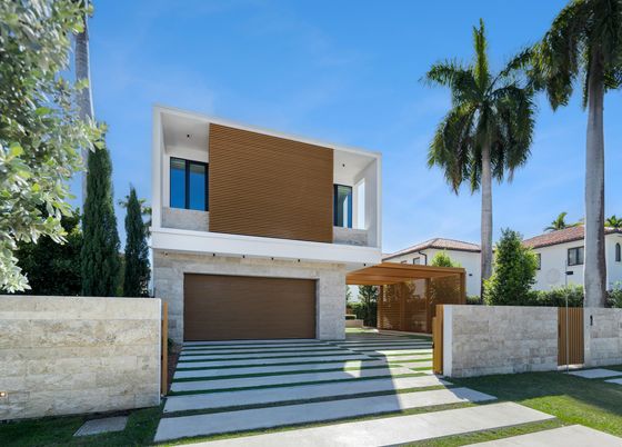 Attached, Exterior, Facade, Modern