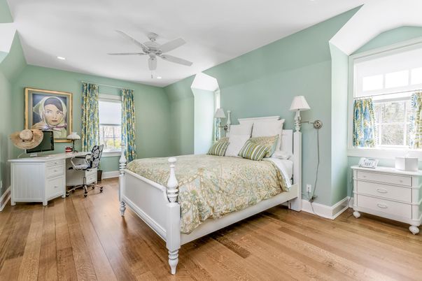 Bedroom, Home Office, Interior, Recessed Lighting, Wood Texture Flooring