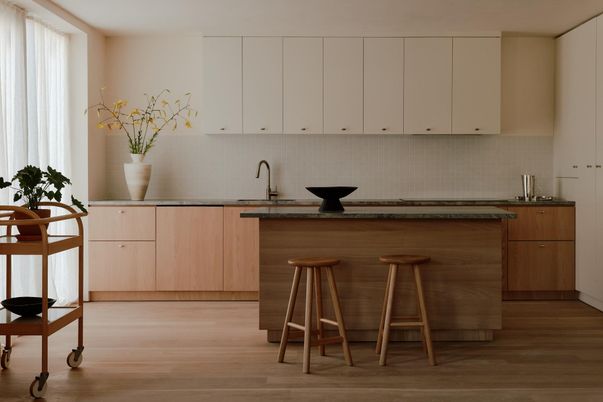 Interior, Kitchen, Wood Texture Flooring