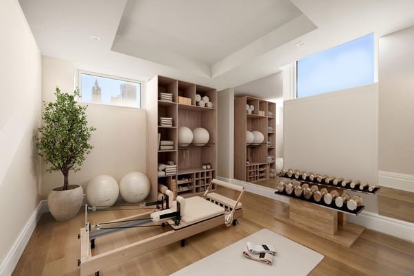 Fitness Equipment, Interior, Wood Texture Flooring