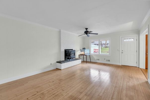 Empty room, Fireplace, Interior, Wood Texture Flooring