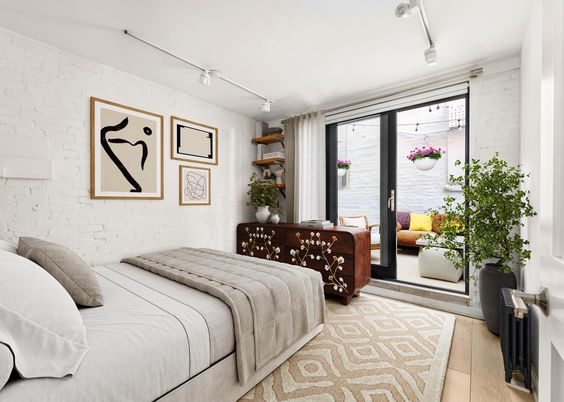Bedroom, Interior, Wood Texture Flooring