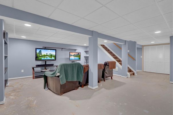 Interior, Living room, Recessed Lighting