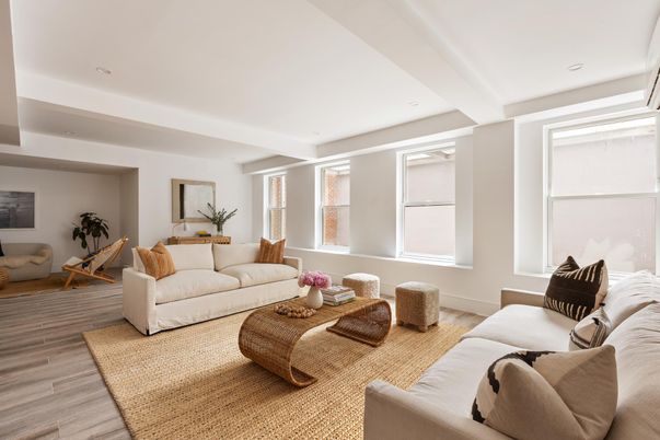 Dining room, Interior, Living room, Recessed Lighting, Wood Texture Flooring