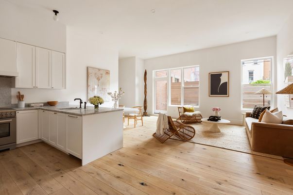 Dining room, Interior, Kitchen, Living room, Wood Texture Flooring