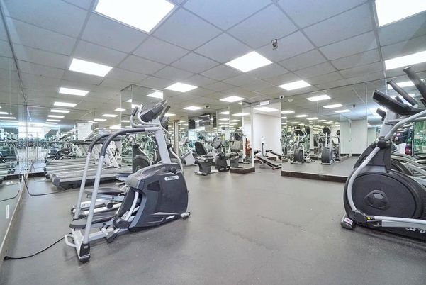 Fitness Equipment, Gym, Interior, Recessed Lighting