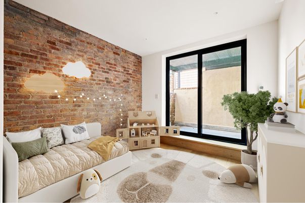 Interior, Living room, Stone Walls