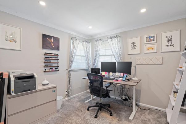 Home Office, Interior, Recessed Lighting
