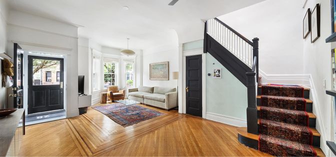 Interior, Living room, Pendant Lights, Wood Texture Flooring