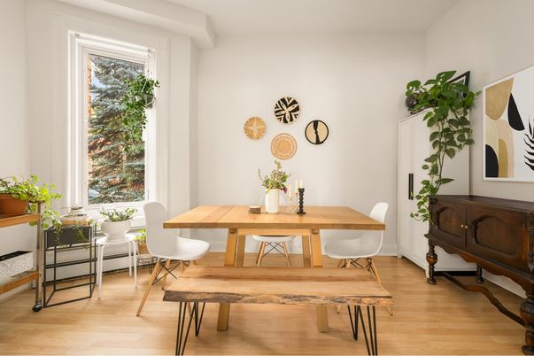 Dining room, Interior, Wood Texture Flooring