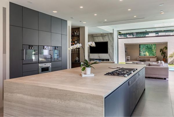 Interior, Kitchen, Living room, Recessed Lighting, Stainless Steel Appliances