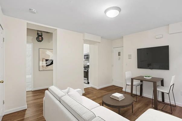 Dining room, Interior, Kitchen, Living room, Stainless Steel Appliances, Wood Texture Flooring