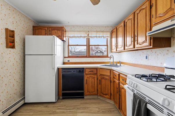 Interior, Kitchen, Wood Texture Flooring