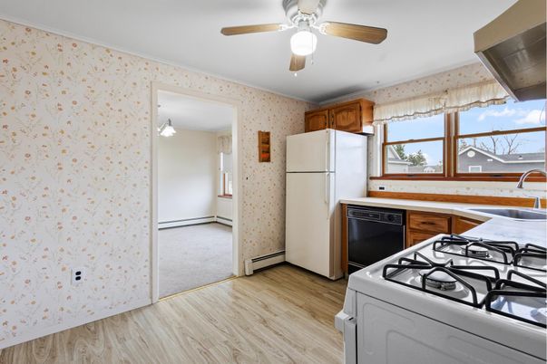 Interior, Kitchen, Wood Texture Flooring
