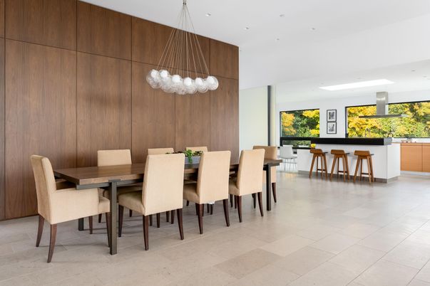 Dining room, Interior, Pendant Lights, Recessed Lighting